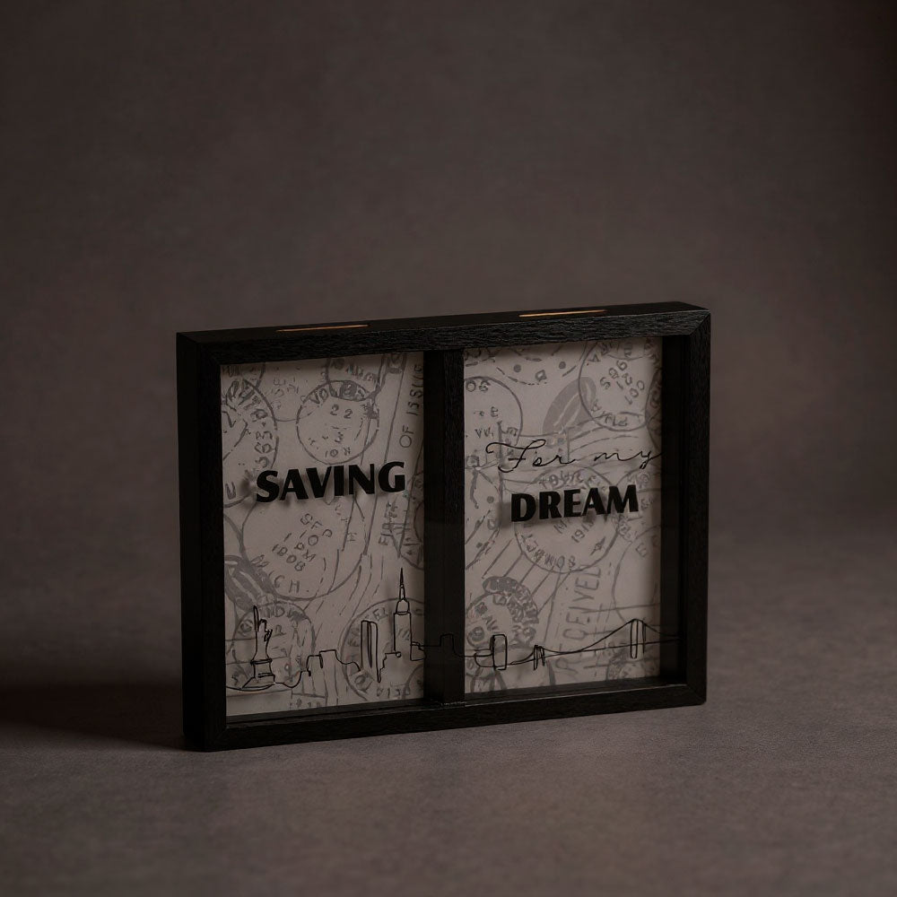 Quadro Cofre Dream Mai Home 28x22cm Madeira MDF com Vidro Transparente