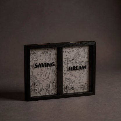 Quadro Cofre Dream Mai Home 28x22cm Madeira MDF com Vidro Transparente