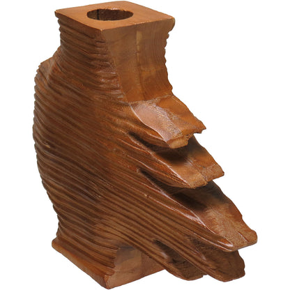 Vaso Decorativo de Madeira Home&Co 36x45cm Natural Marrom