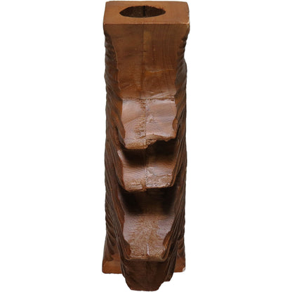 Vaso Decorativo de Madeira Home&Co 36x45cm Natural Marrom