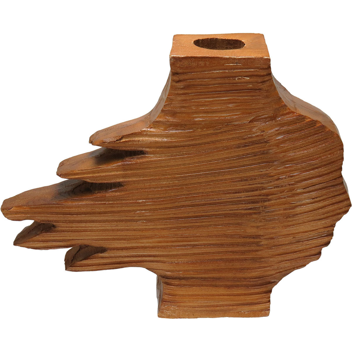 Vaso Decorativo de Madeira Home&Co 36x45cm Natural Marrom