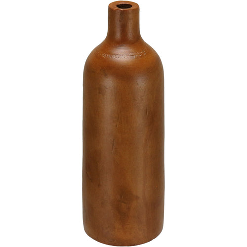 Vaso Decorativo em Madeira Natural Home&Co 36x13cm para Arranjos Florais