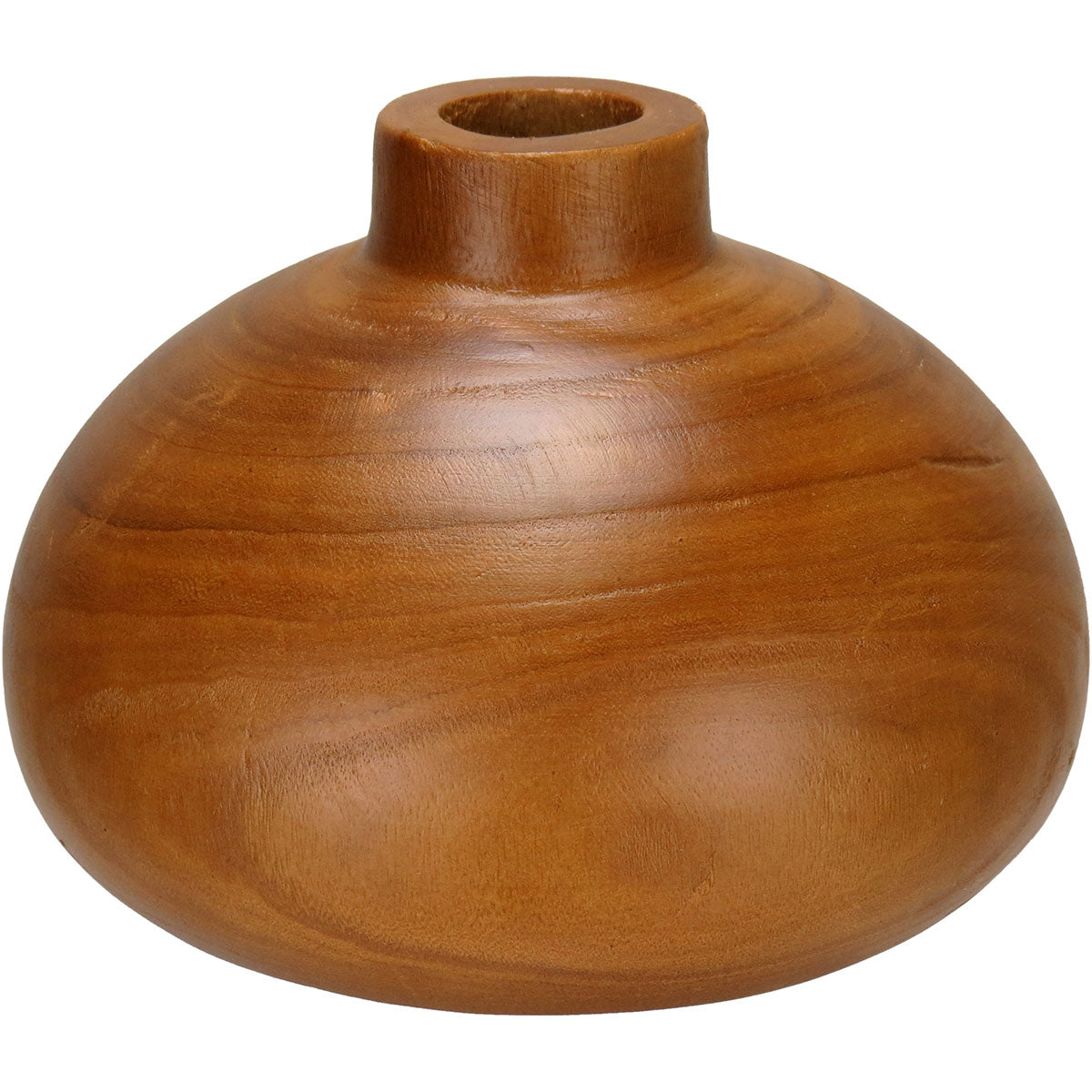 Vaso Decorativo em Madeira Natural Home&Co 17x18cm para Flores