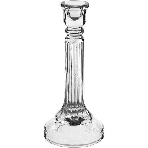 Castiçal Transparente Home&Co Eco Crystal 25cm Vidro 11x11cm