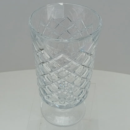 Vaso Redondo Home&co Com Pé Vidro 23x11x11cm Transparente