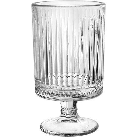 Vaso Redondo Home&co Com Pé Vidro 15x9x9cm Transparente