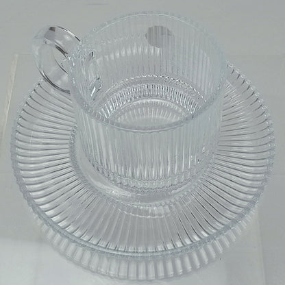 Conjunto 6 Xícaras de Chá com Pires Home&Co Vidro 170ml Transparente