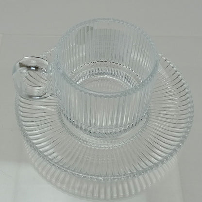 Conjunto 6 Xícaras de Café com Pires Home&Co Vidro Transparente 90ml