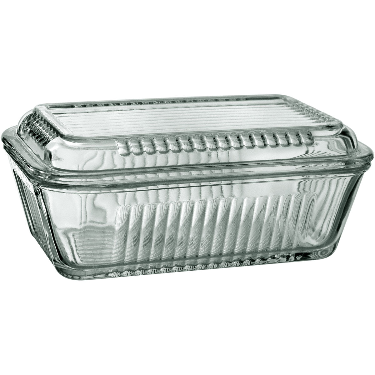 Manteigueira Home&Co Transparente com Tampa de Vidro 7x10x17cm