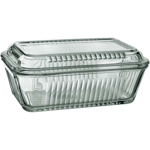 Manteigueira Home&Co Transparente com Tampa de Vidro 7x10x17cm