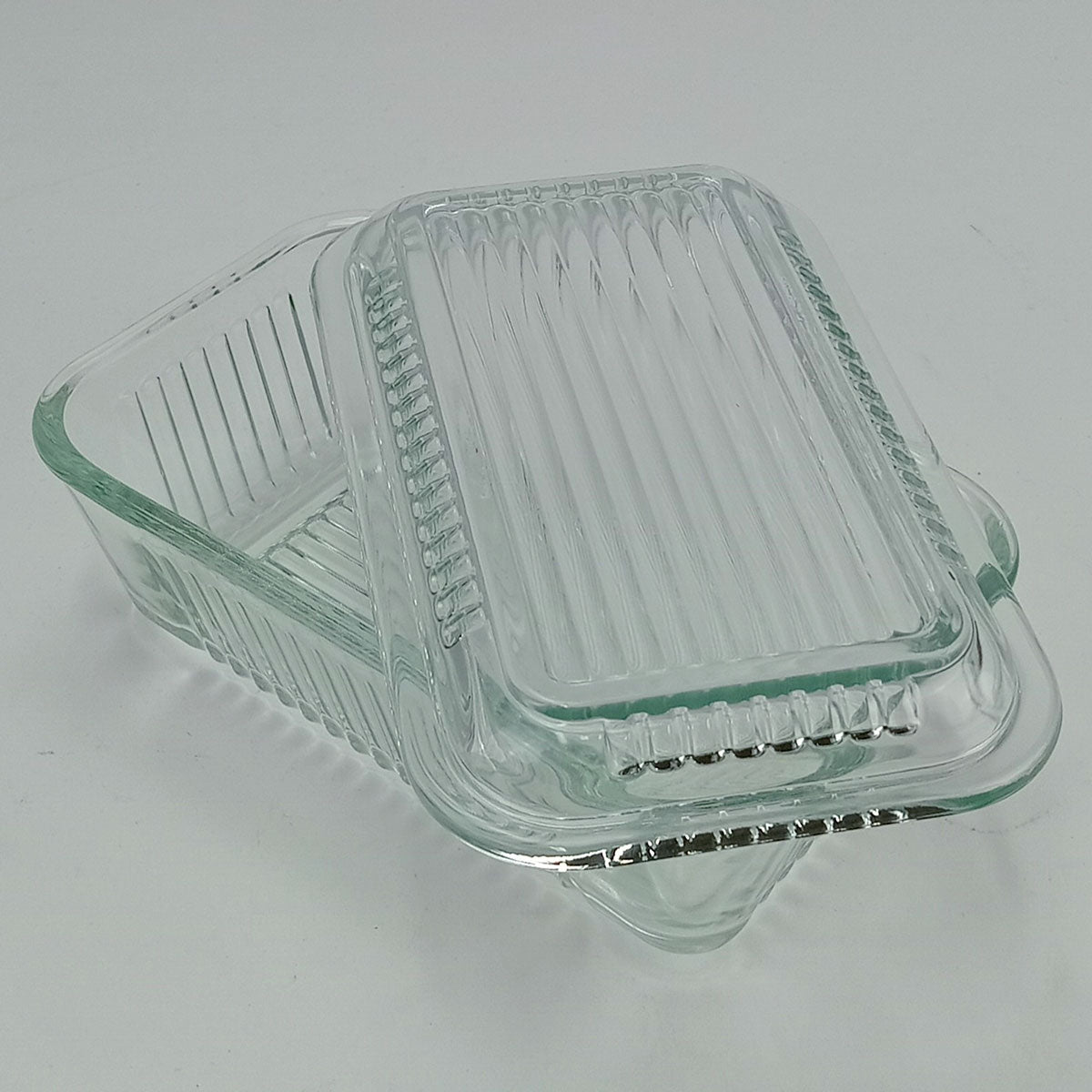 Manteigueira Home&Co Transparente com Tampa de Vidro 7x10x17cm