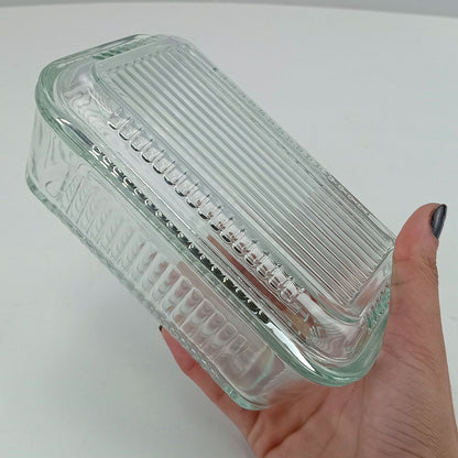 Manteigueira Home&Co Transparente com Tampa de Vidro 7x10x17cm