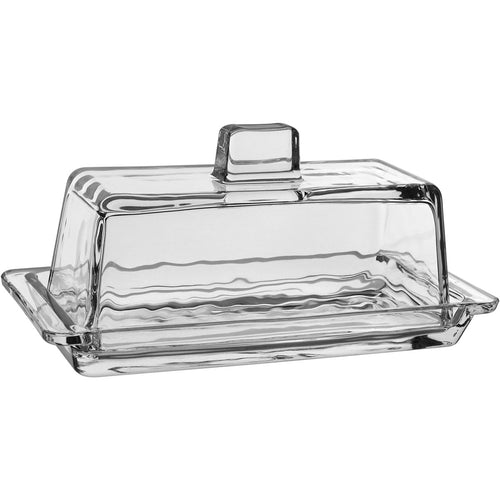 Manteigueira de Vidro Transparente Home&Co 9x20x9cm com Tampa