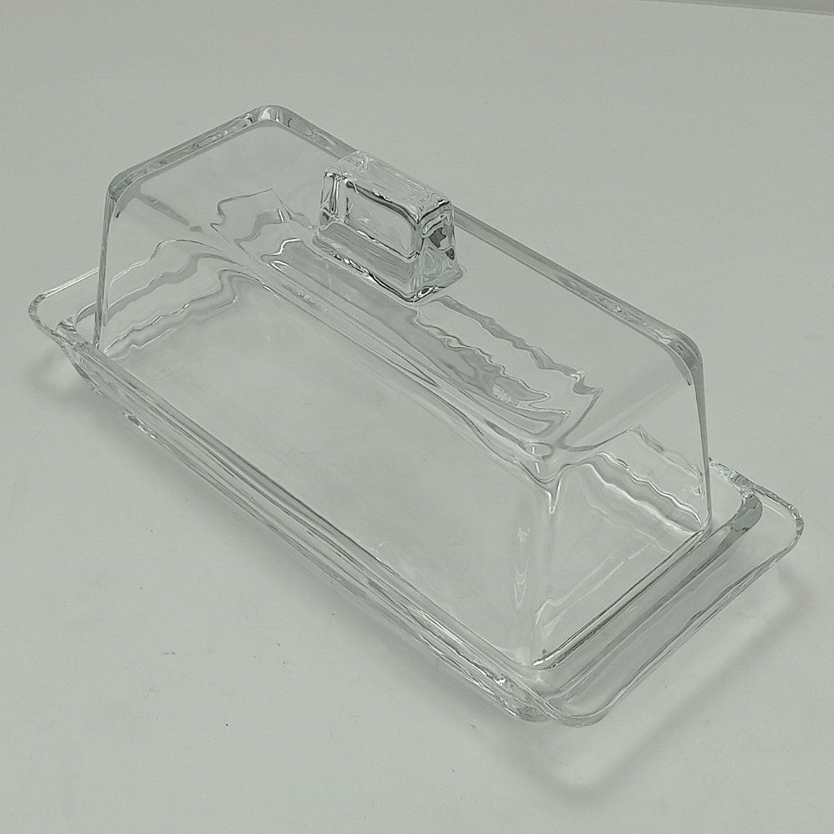 Manteigueira de Vidro Transparente Home&Co 9x20x9cm com Tampa