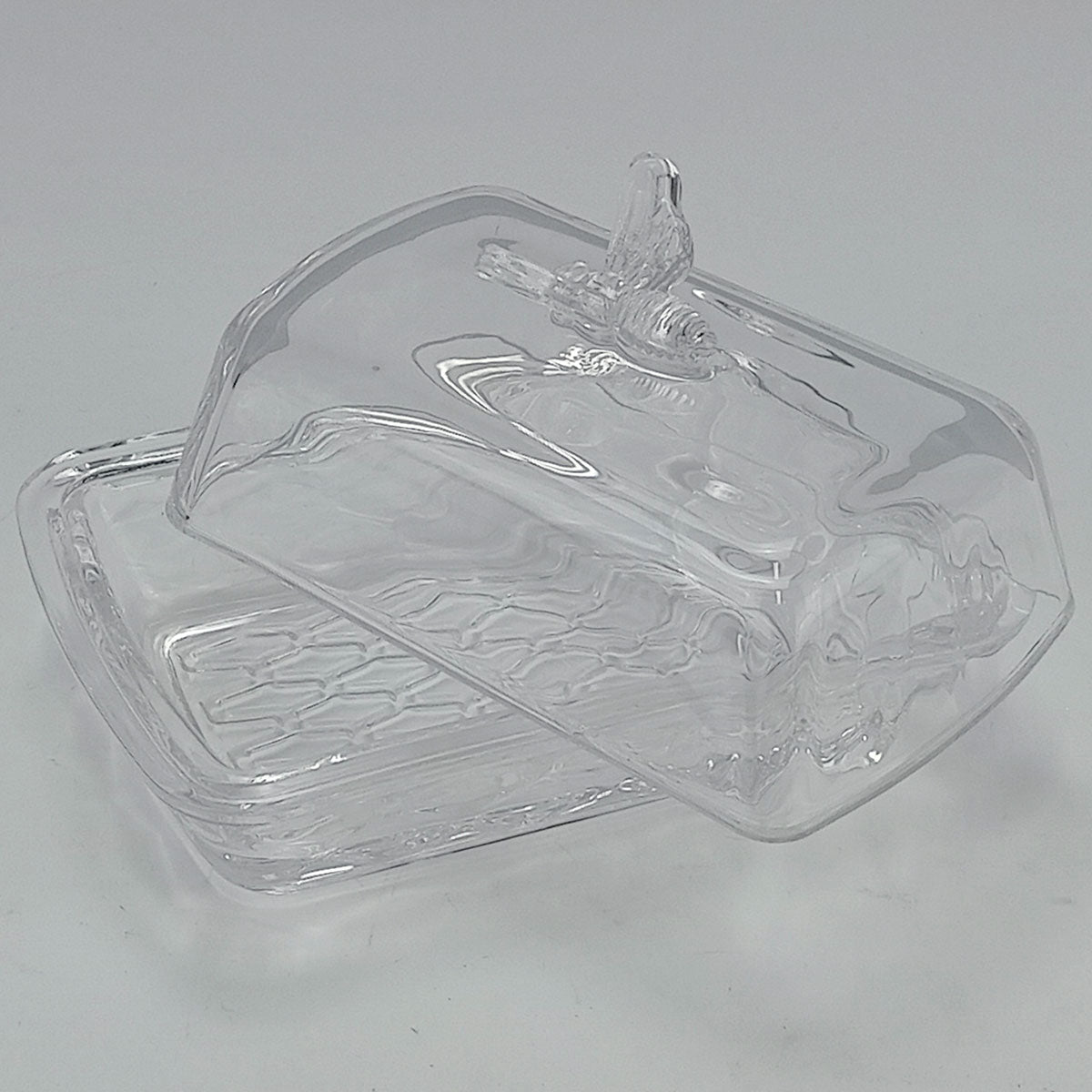 Manteigueira Home&Co Transparente com Tampa de Vidro 9x15x10cm