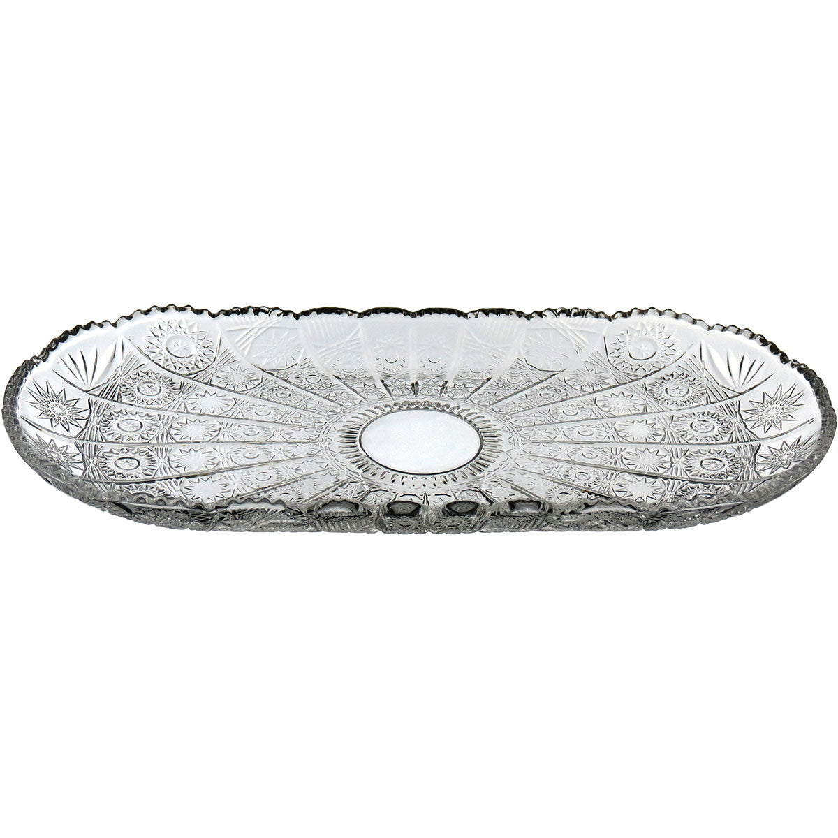 Prato de Bolo Oval Transparente Home&Co Eco Crystal 33x15cm Vidro