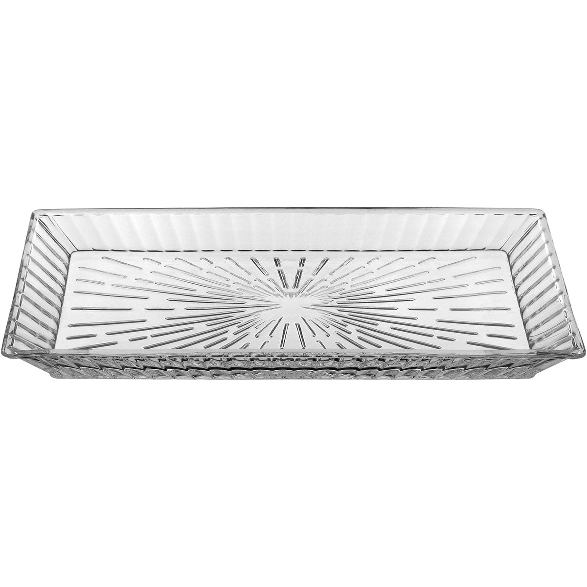 Prato de Bolo Retangular Home&Co 32x17cm Transparente Vidro Eco Crystal