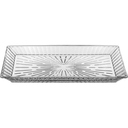 Prato de Bolo Retangular Home&Co 32x17cm Transparente Vidro Eco Crystal