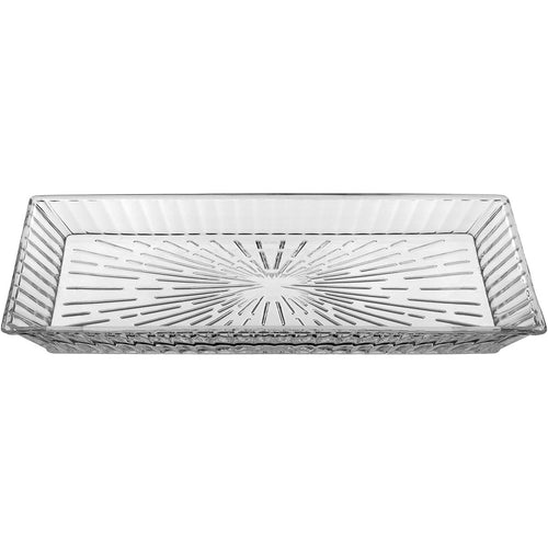 Prato de Bolo Retangular Home&Co 32x17cm Transparente Vidro Eco Crystal