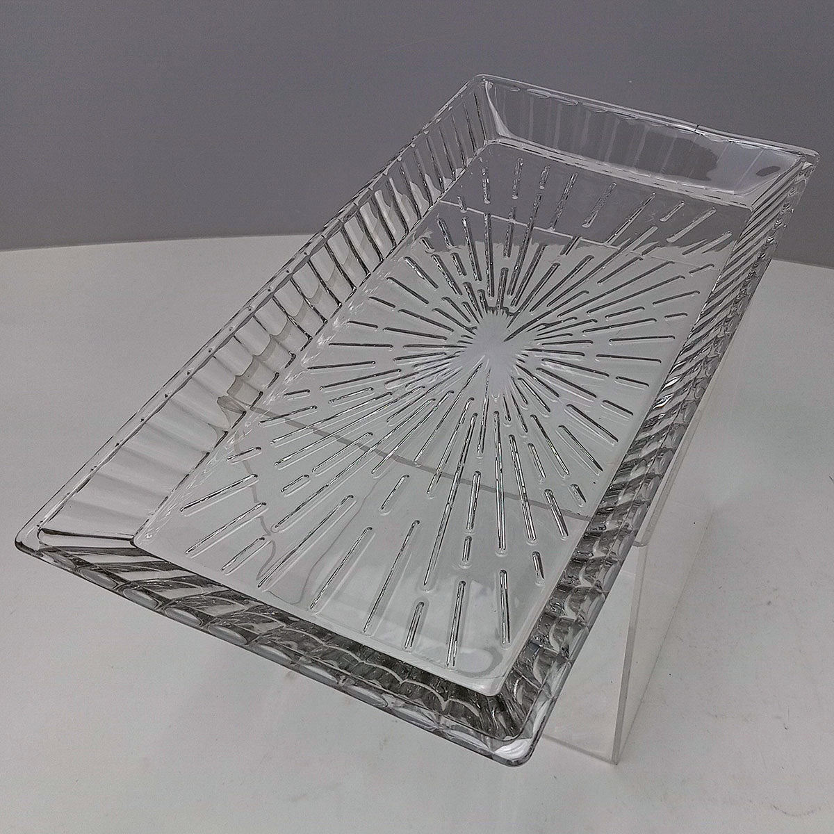 Prato de Bolo Retangular Home&Co 32x17cm Transparente Vidro Eco Crystal