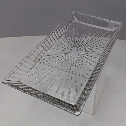 Prato de Bolo Retangular Home&Co 32x17cm Transparente Vidro Eco Crystal