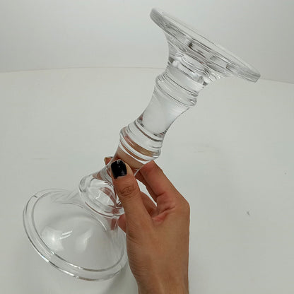 Castiçal de Vidro Transparente Home&Co Eco Crystal 23x10x10cm