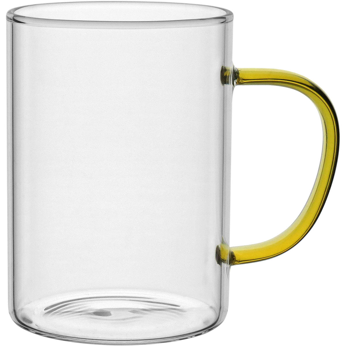 Caneca Transparente Borossilicato Home&Co 450ml Alça Colorida