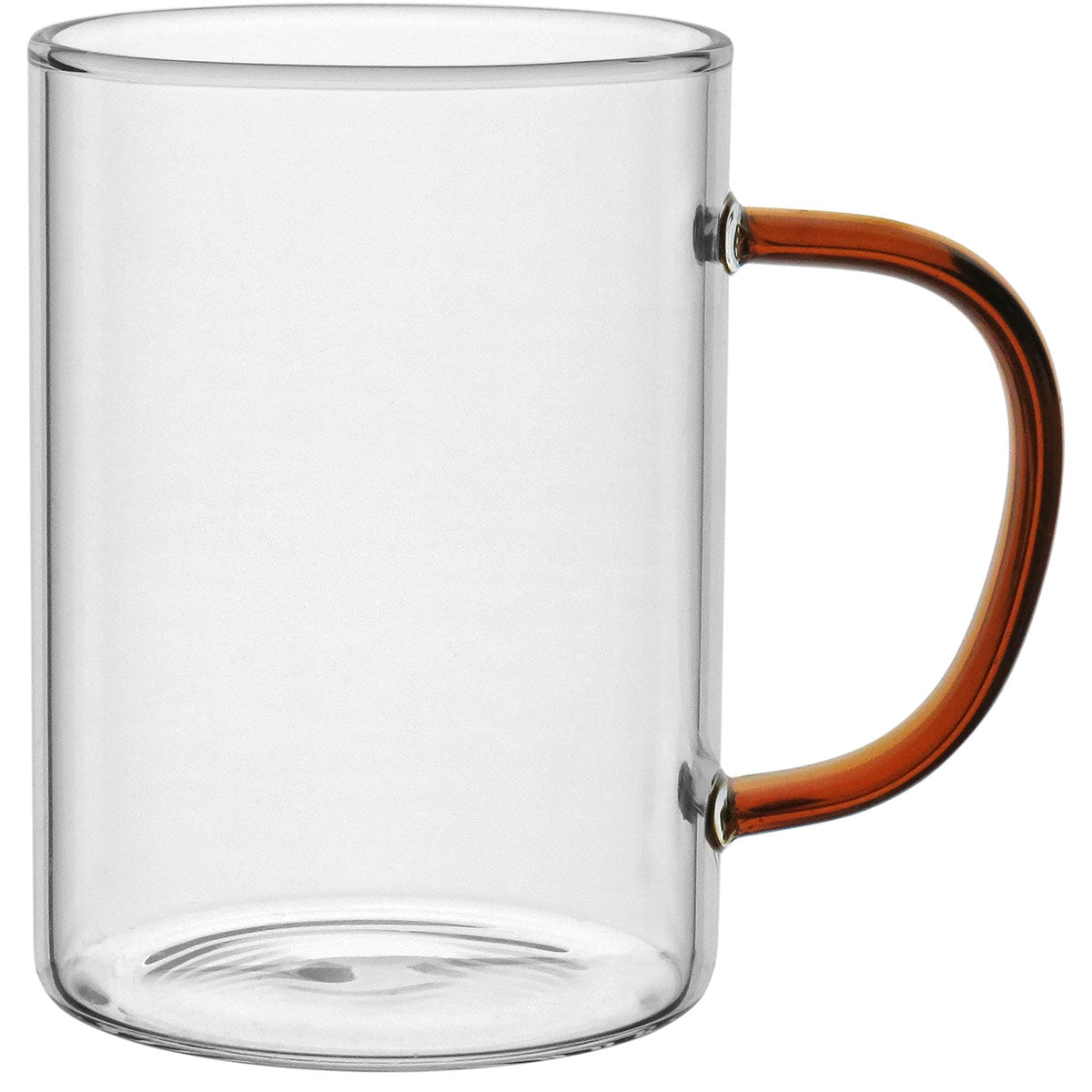Caneca Transparente Borossilicato Home&Co 450ml Alça Colorida