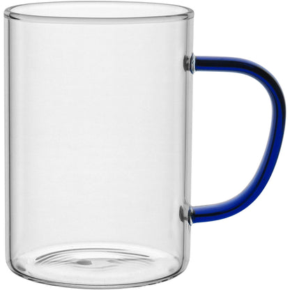 Caneca Transparente Borossilicato Home&Co 450ml Alça Colorida