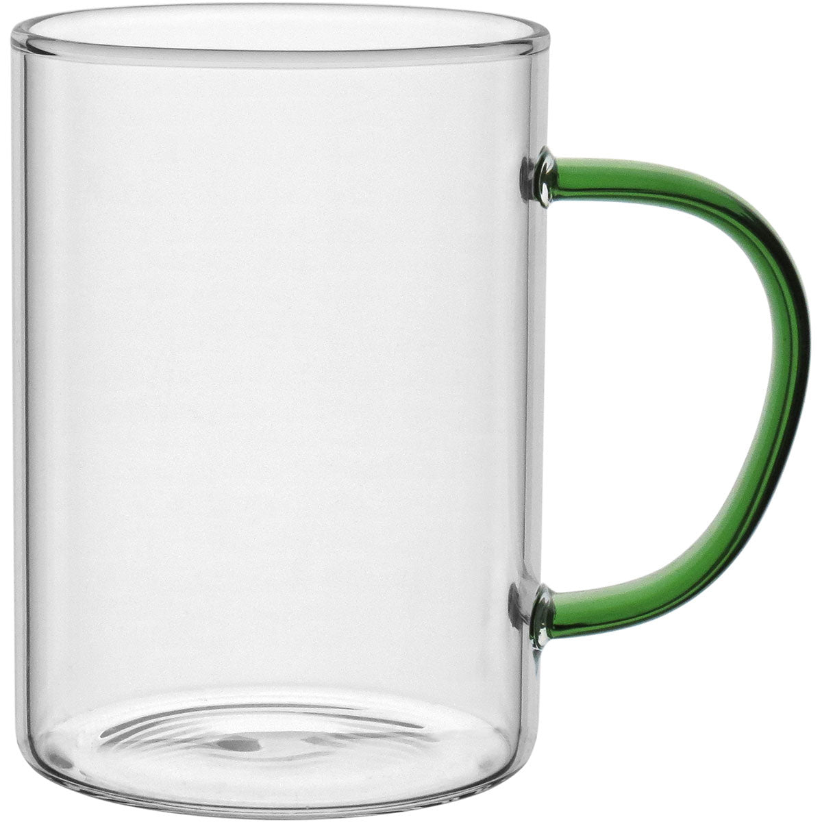 Caneca Transparente Borossilicato Home&Co 450ml Alça Colorida