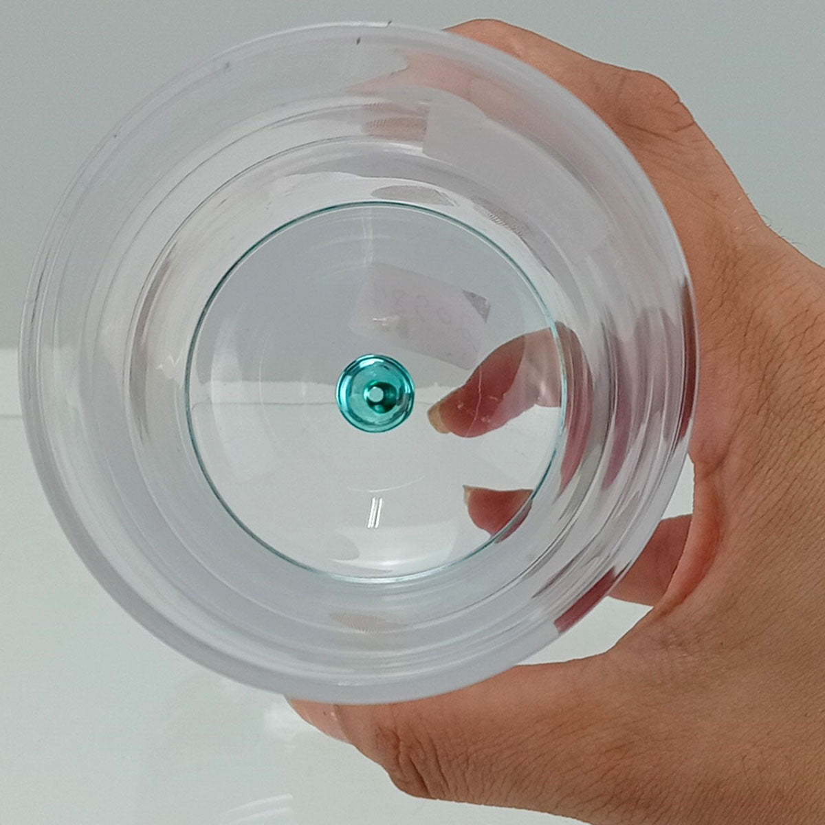 Copo Baixo Home&Co Esfera Verde 300ml Vidro Transparente 9,9cm