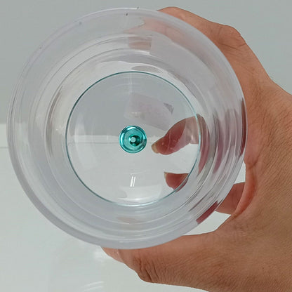 Copo Baixo Home&Co Esfera Verde 300ml Vidro Transparente 9,9cm