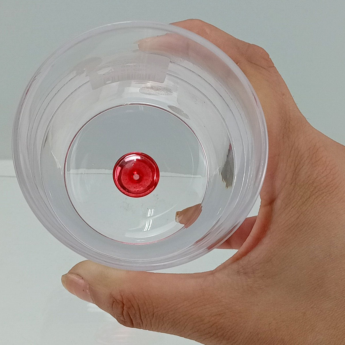 Copo Baixo Home&Co Esfera Vermelha 300ml Vidro Transparente 6 Peças