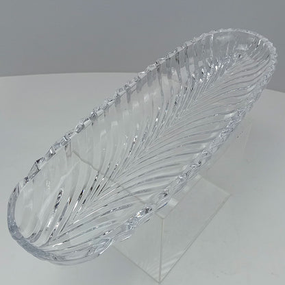 Prato de Bolo Oval Home&Co Eco Crystal 39,5x13,7cm Vidro Transparente