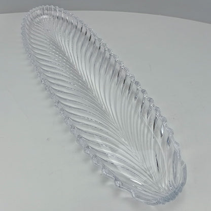 Prato de Bolo Oval Home&Co Eco Crystal 49x15cm Vidro Transparente