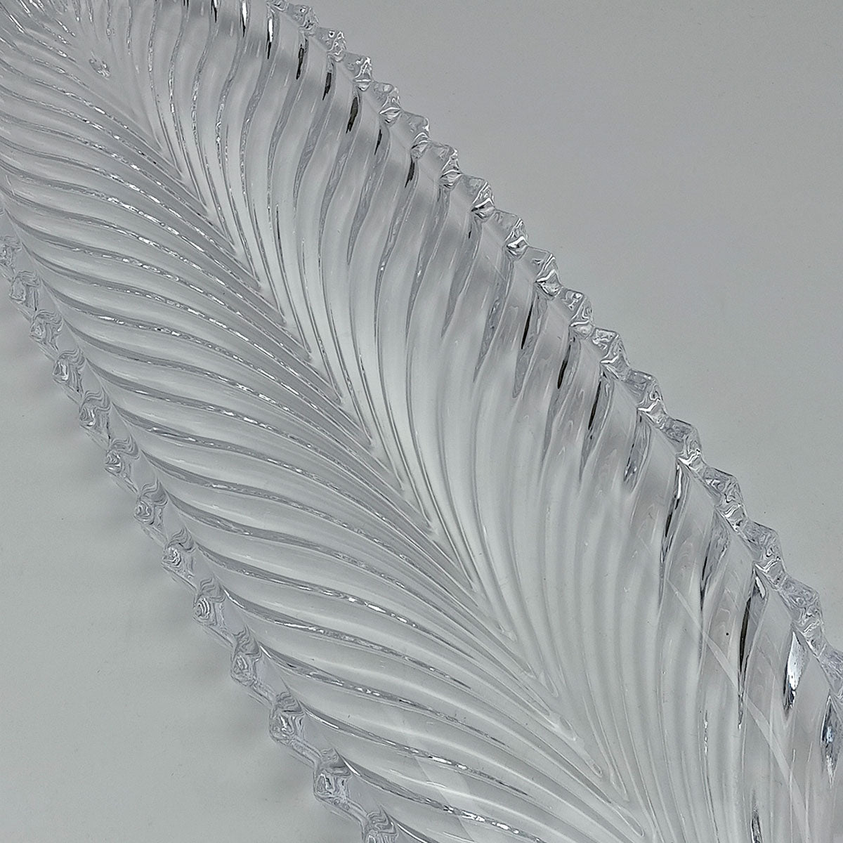 Prato de Bolo Oval Home&Co Eco Crystal 49x15cm Vidro Transparente