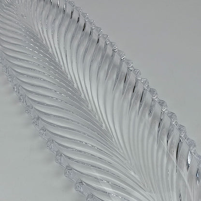 Prato de Bolo Oval Home&Co Eco Crystal 49x15cm Vidro Transparente