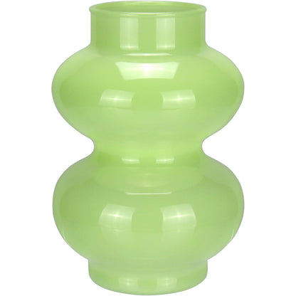 Vaso Decorativo Dois Gomos Home&Co Verde Leitoso Vidro 18x12x12cm