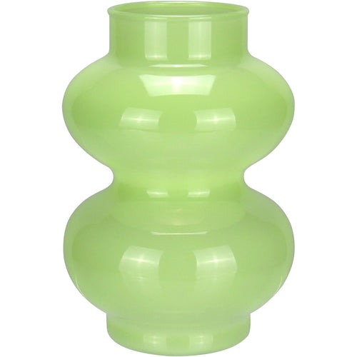 Vaso Decorativo Dois Gomos Home&Co Verde Leitoso Vidro 18x12x12cm