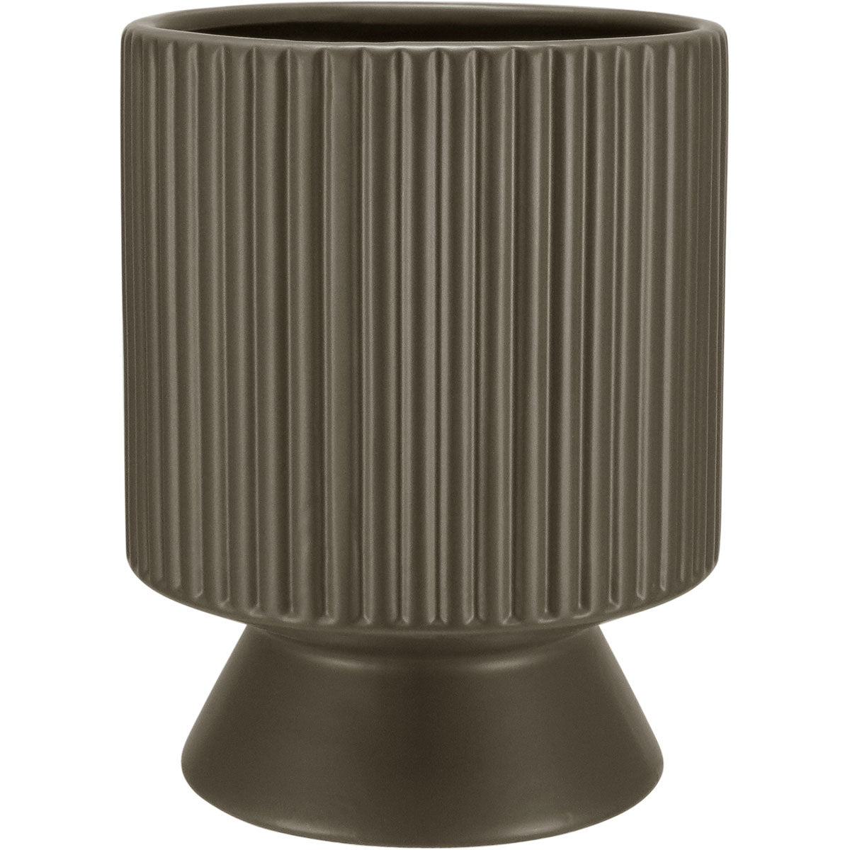 Cachepô Cerâmica Marrom Home&Co 18x14cm para Plantas Decorativas