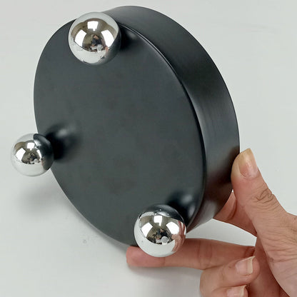 Bandeja Redonda de Metal Preto Home&Co 15x15cm para Servir