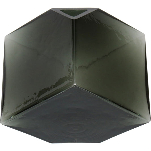 Vaso Cubo Home&Co Vidro Fumê 11x11cm Decorativo para Flores