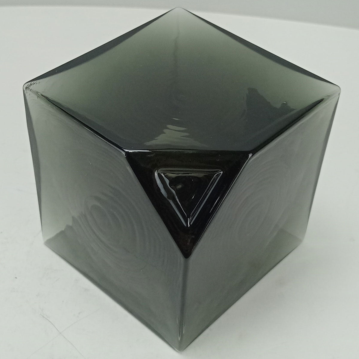 Vaso Cubo Home&Co Vidro Fumê 11x11cm Decorativo para Flores