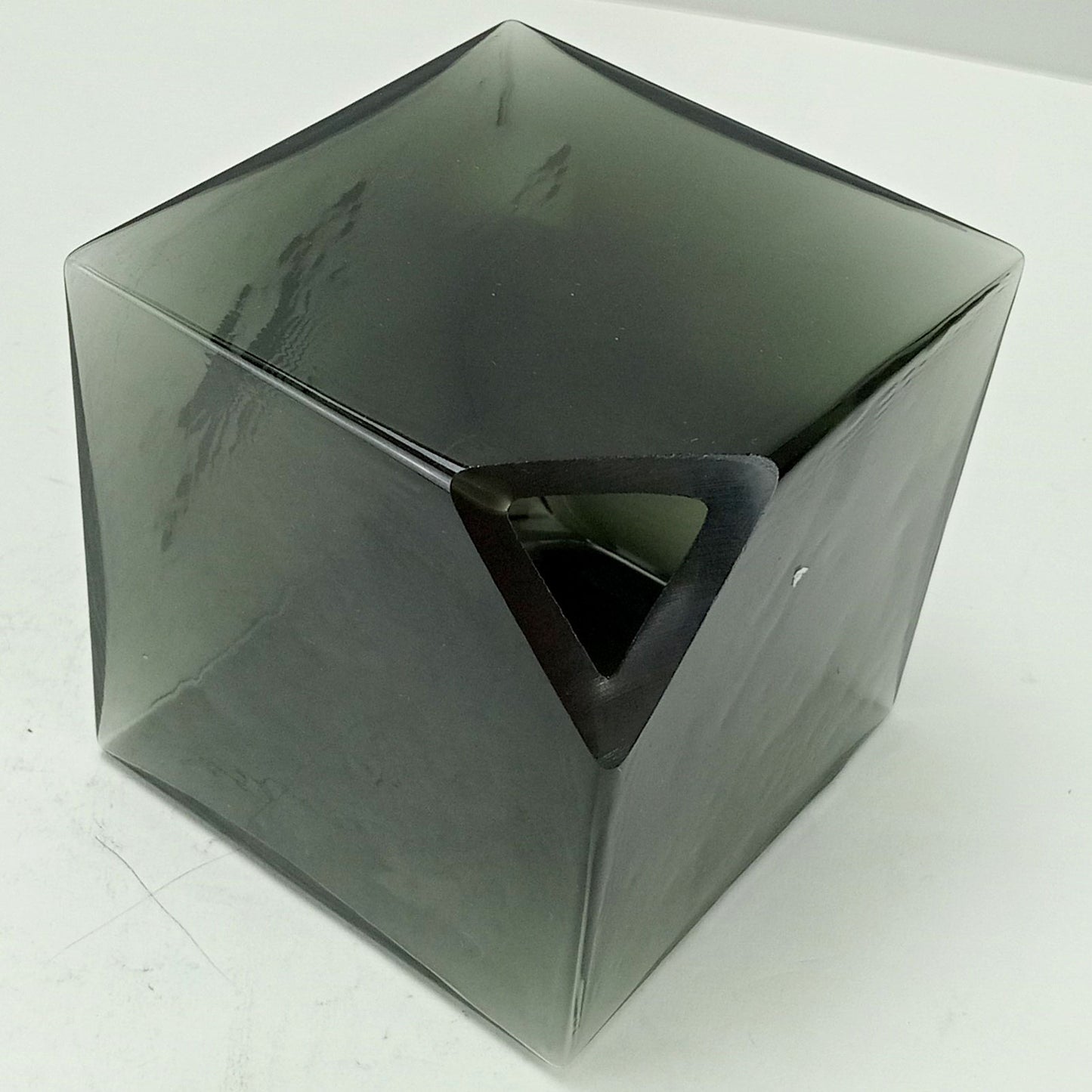 Vaso Cubo Home&Co Vidro Fumê 11x11cm Decorativo para Flores