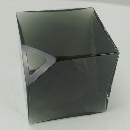 Vaso Cubo Home&Co Vidro Fumê 11x11cm Decorativo para Flores