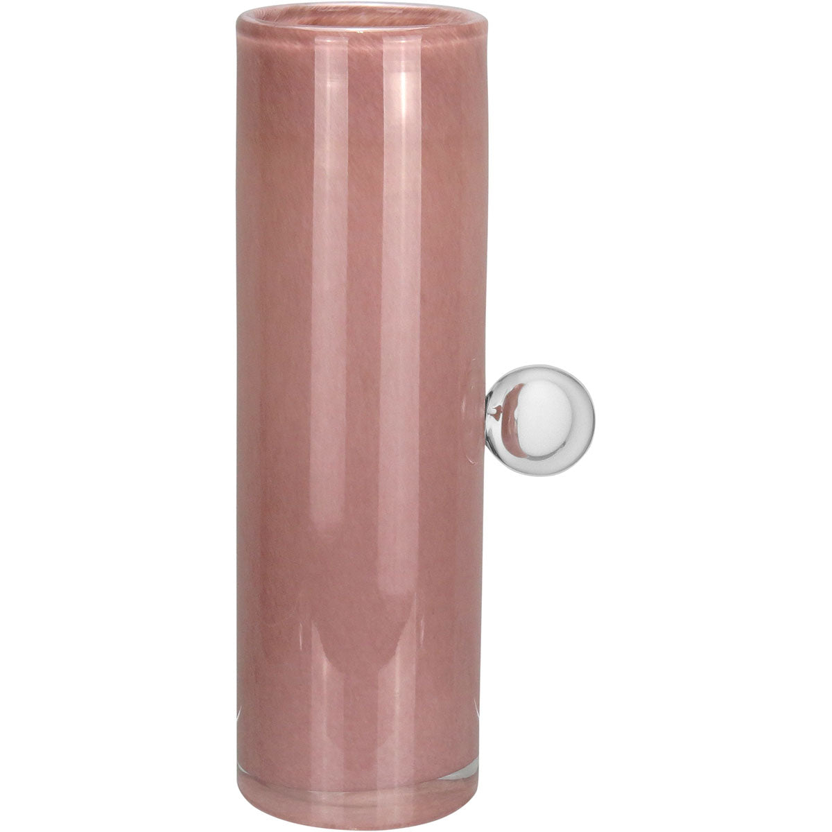 Vaso Redondo Home&co Com Alça Esfera Vidro 32x10x10cm Lilás