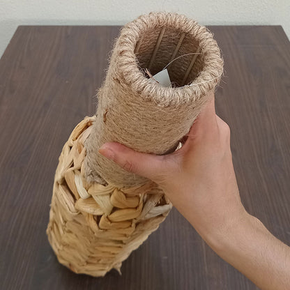 Vaso Decorativo Home&Co Fibra Natural e Metal 60cm Marrom