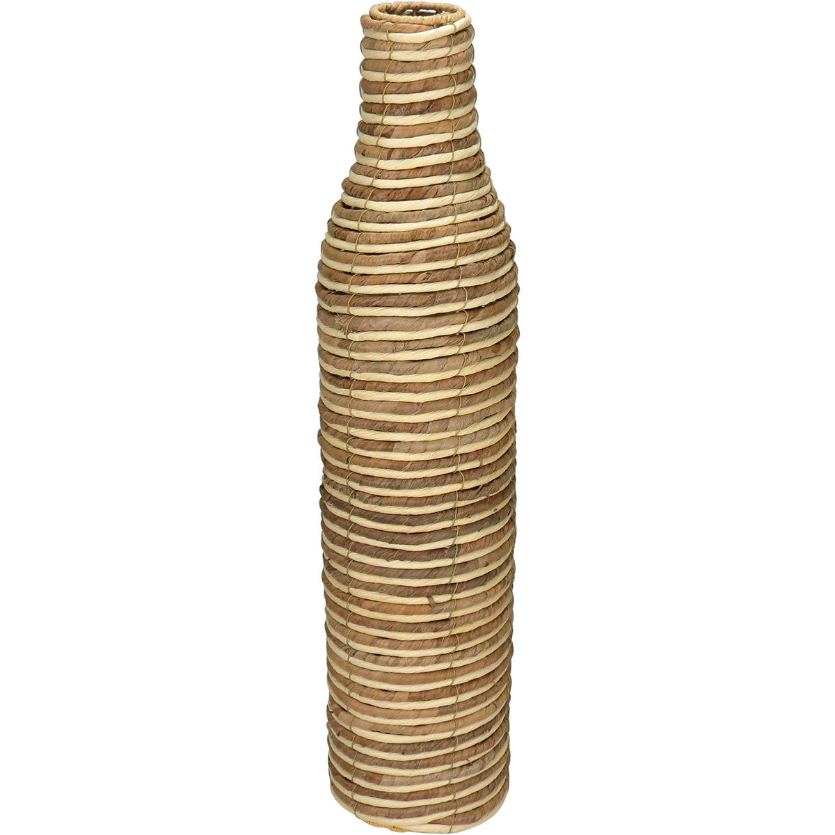 Vaso Decorativo Home&Co Fibra Natural e Metal 71x17x17cm Bege