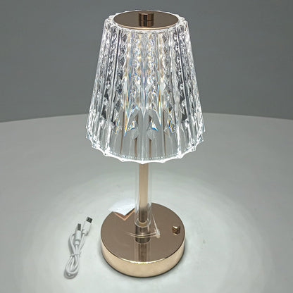 Luminária de Mesa LED USB Home&Co Ouro Metal 29x12cm Acrílico