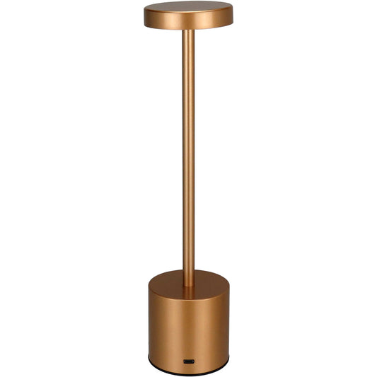 Luminária de Mesa LED USB Home&Co Metal Ouro Rosé 34x8x8cm